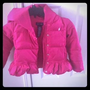Ralph Lauren Pink Puffy Jacket Size 4T